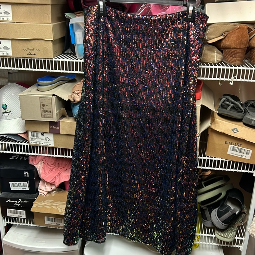NWT Loft sequined midi skirt